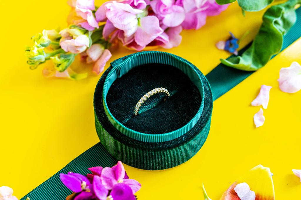 Lab Diamond Half Eternity Band in 18ct yellow gold Alicat Jewellery