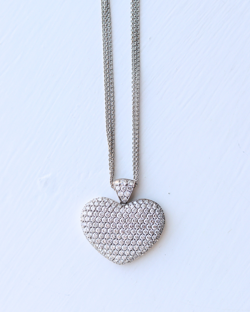 Pre - owned Diamond Heart Shaped Pendant