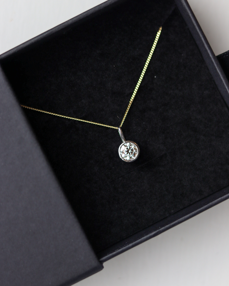 Lab Diamond Nugget Necklace