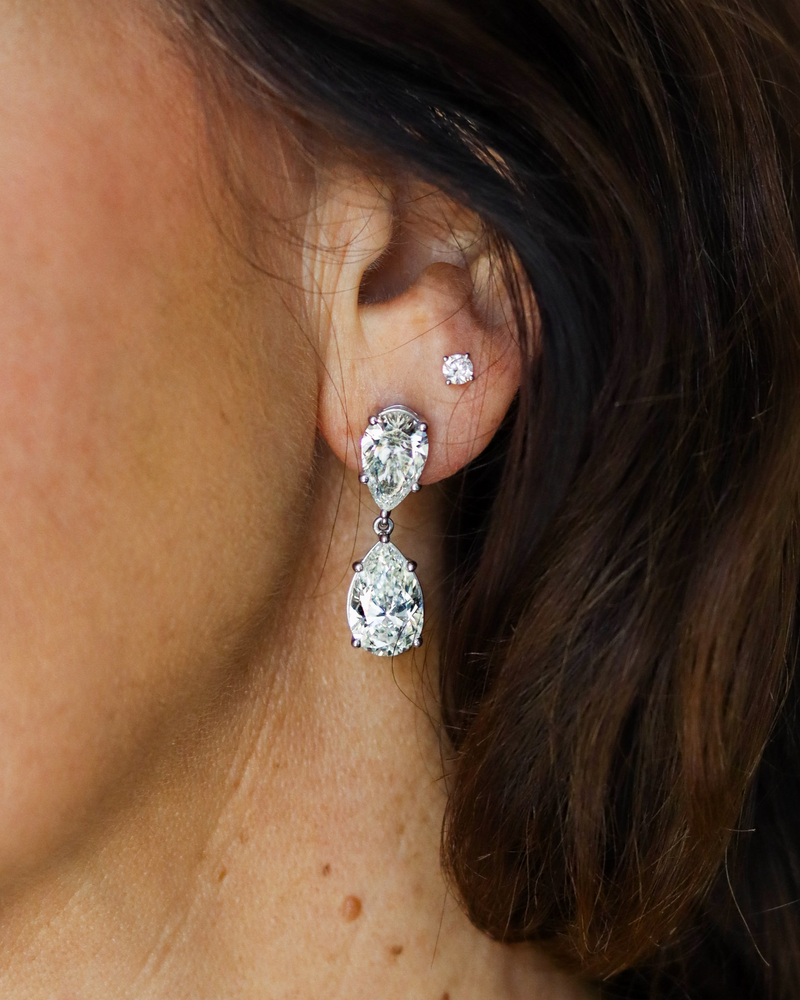Lab Diamond Pear Earrings