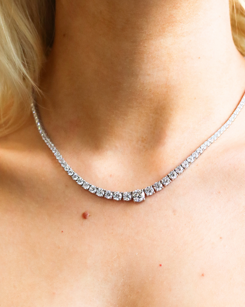 Lab Diamond Tennis Necklace