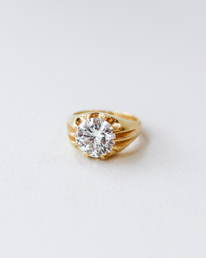 1970’s inspired 4ct Lab Diamond Ring