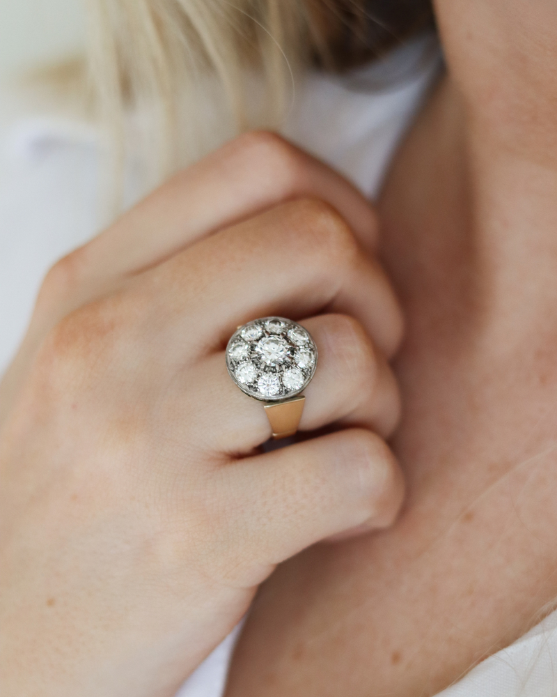 Diamond Cluster Ring