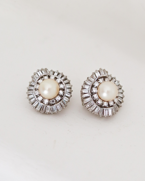 1950’s Diamond & Pearl Earrings