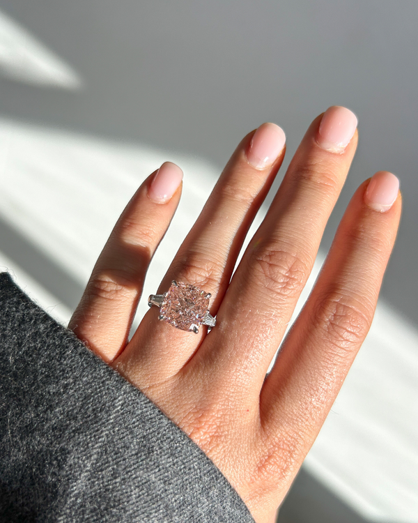 Pink Lab Diamond Ring