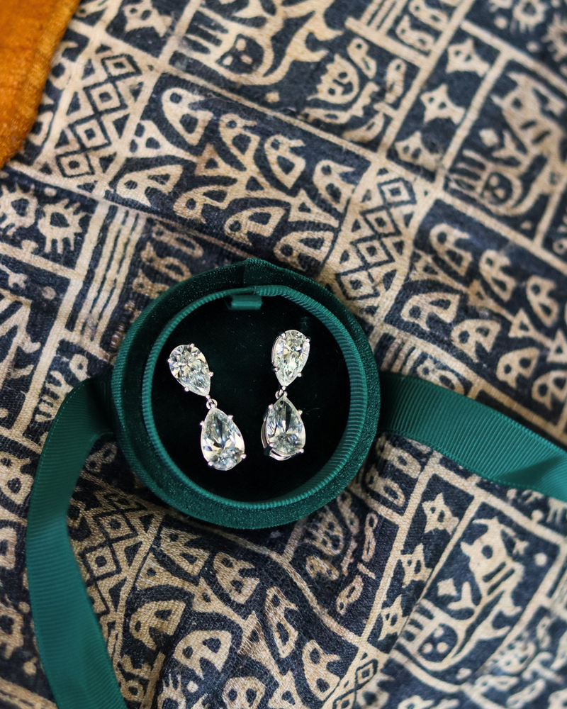 Lab Diamond Pear Earrings