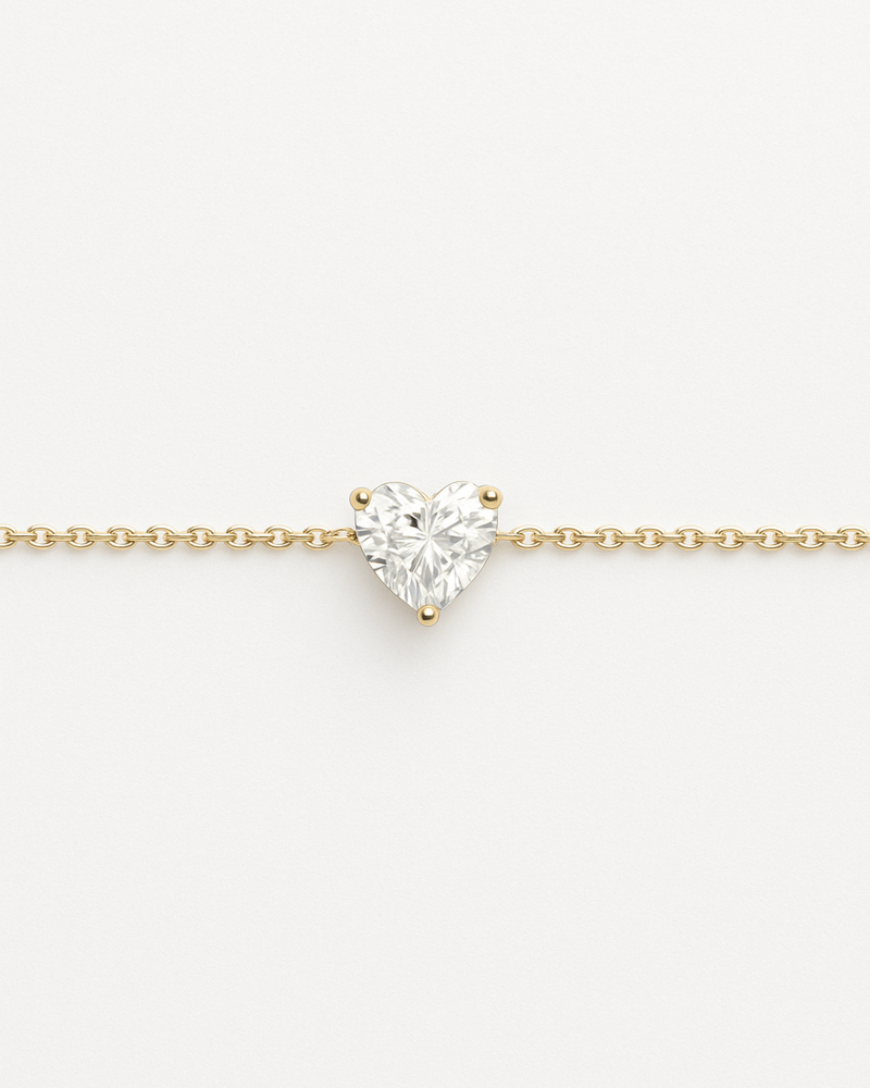 Lab Diamond Heart Bracelet