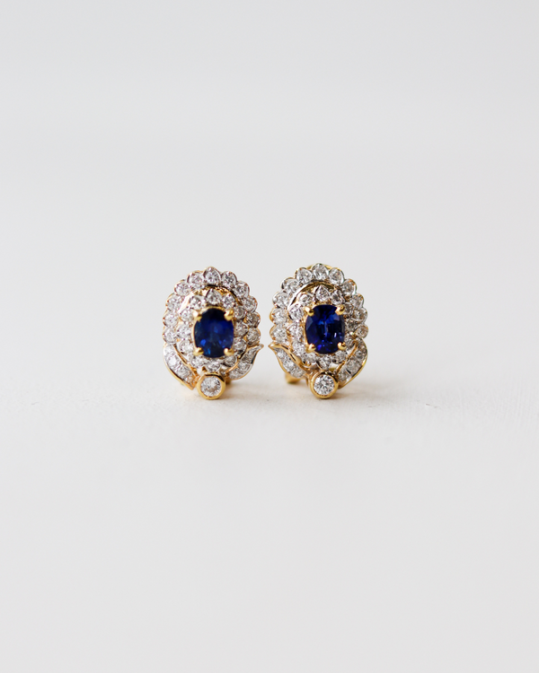 Sapphire & Diamond Earrings