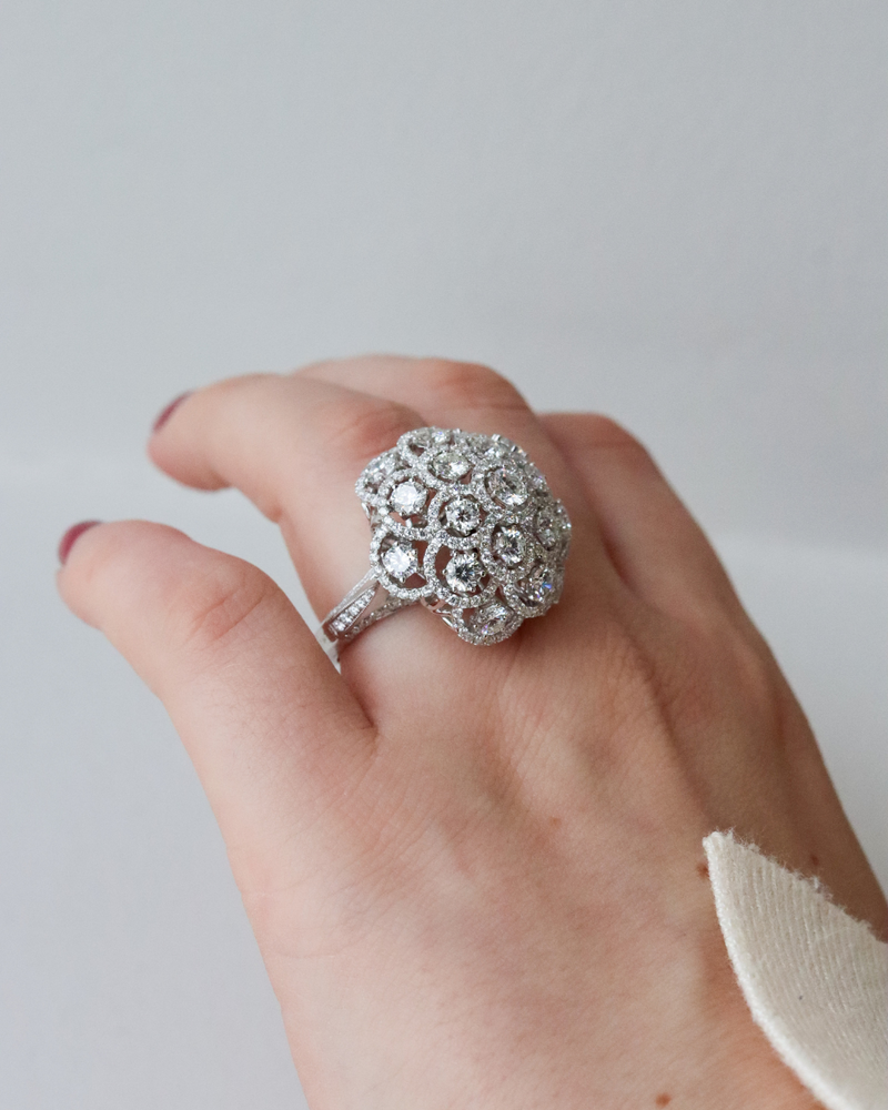 Diamond Bombe Ring