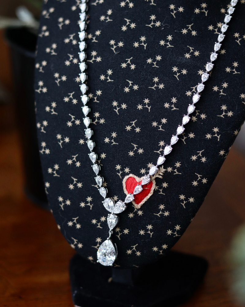 Lab Diamond Pear Shaped Necklace