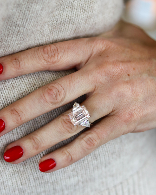 Pink Lab Diamond Ring