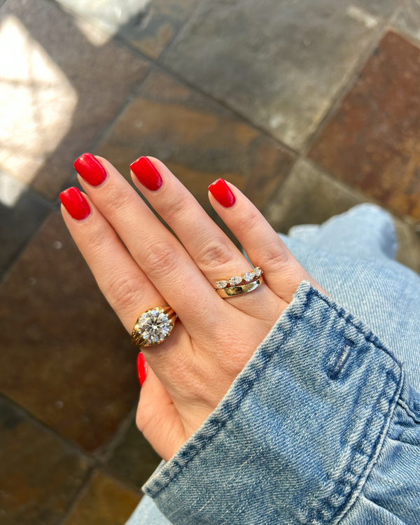 Pear Shaped Lab Diamond Ring