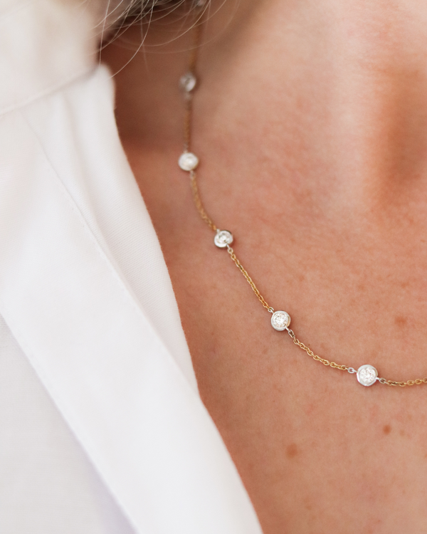 Floating Lab Diamond Necklace