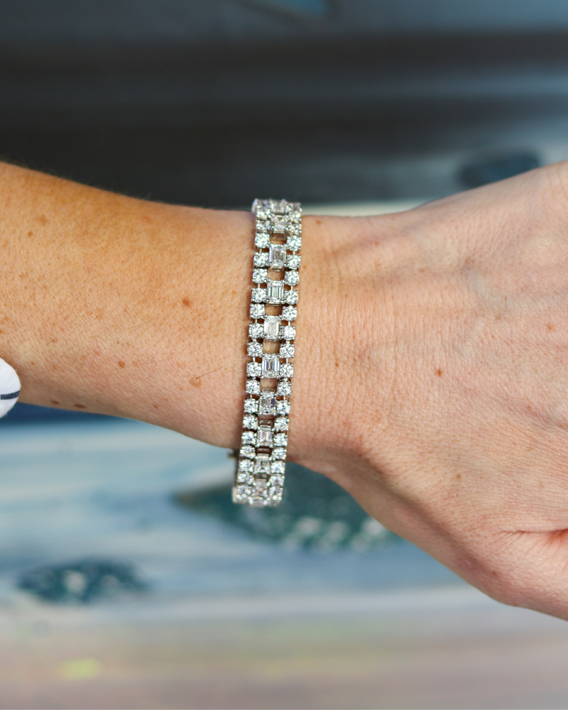 Art Deco Style Lab Diamond Bracelet