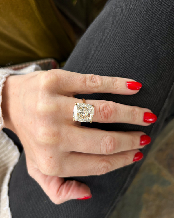 Lab Diamond Cushion Cut Ring