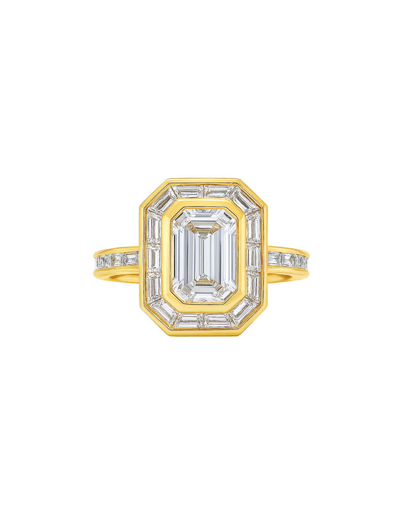 Emerald Cut Lab Diamond Ring