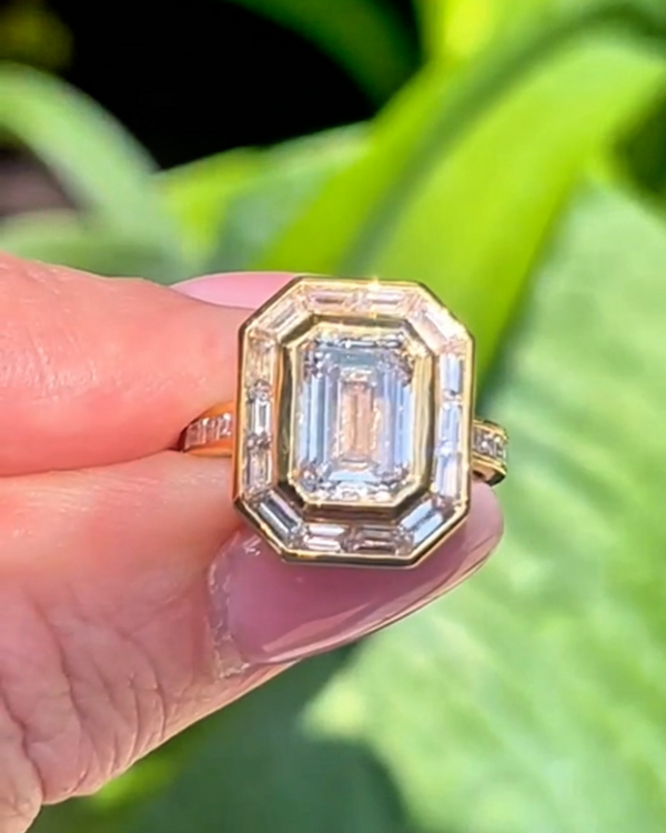 Emerald Cut Lab Diamond Ring