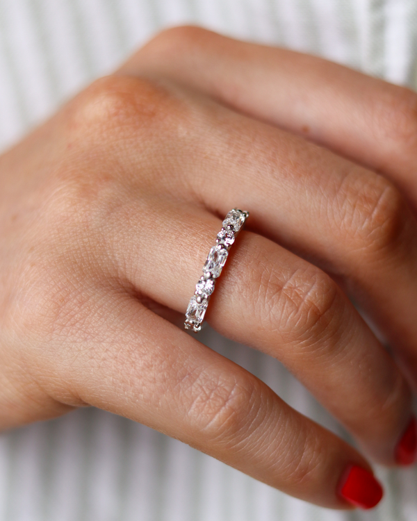 Lab Diamond Half Eternity Ring