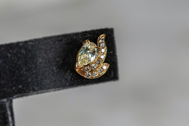 Pear shaped Diamond Earrings